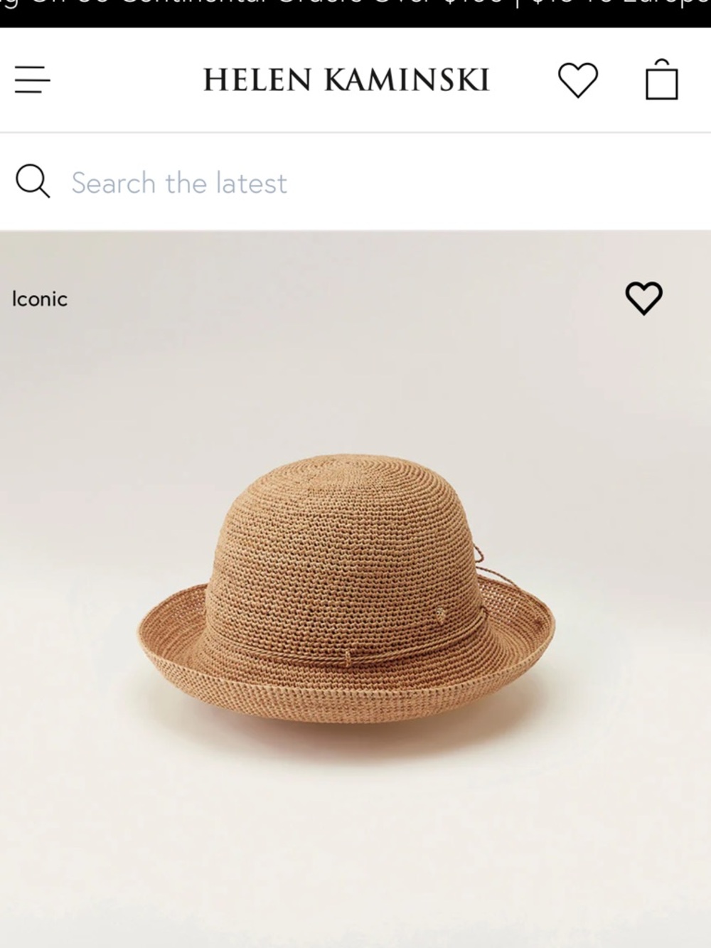 Like new! Helen Kaminski Natural Crochet Sun Hat! Gorgeous!